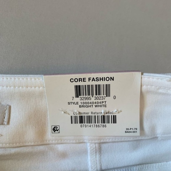 Charter Club White Newport Slim Leg Pants 6P - Damaged - Picture 4 of 7